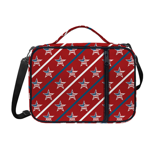 USA Patriotic Star Pattern Print Shoulder Strap Bible Bag