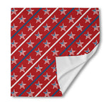 USA Patriotic Star Pattern Print Silk Bandana