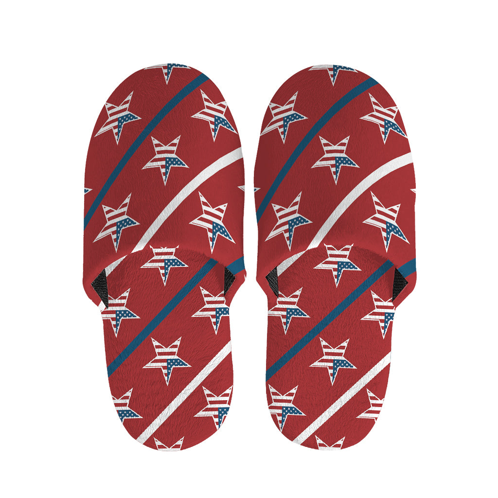 USA Patriotic Star Pattern Print Slippers