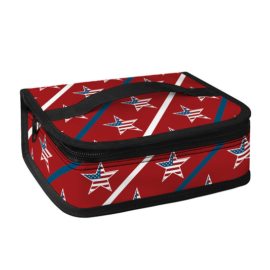 USA Patriotic Star Pattern Print Small Lunch Bag