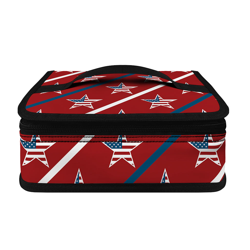 USA Patriotic Star Pattern Print Small Lunch Bag