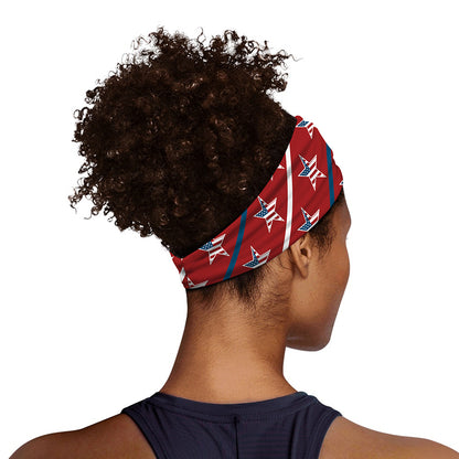 USA Patriotic Star Pattern Print Sports Headband