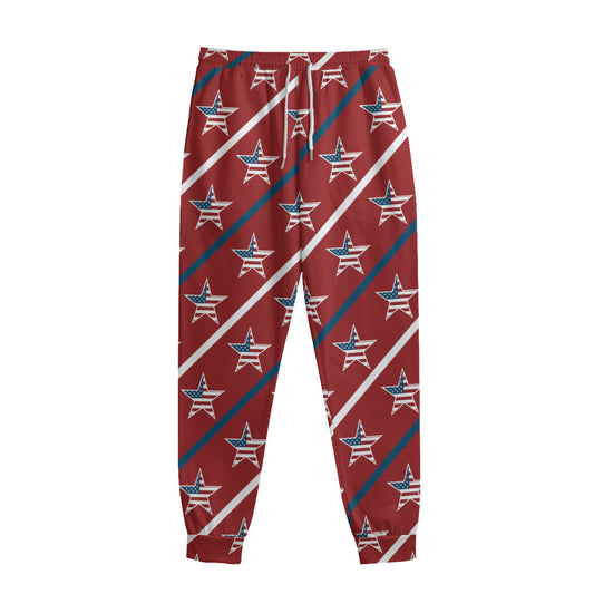 USA Patriotic Star Pattern Print Sweatpants