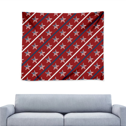USA Patriotic Star Pattern Print Tapestry