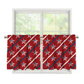 USA Patriotic Star Pattern Print Tier Curtains