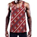USA Patriotic Star Pattern Print Men's Workout Tank Top