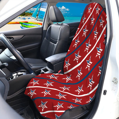 USA Patriotic Star Pattern Print Waterproof Car Seat Cover