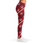 USA Patriotic Star Pattern Print Women's Leggings