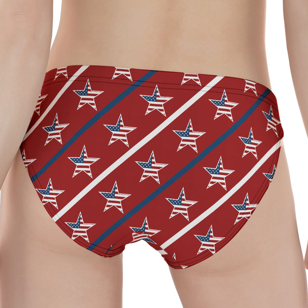 USA Patriotic Star Pattern Print Women's Panties
