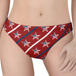 USA Patriotic Star Pattern Print Women's Thong