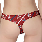 USA Patriotic Star Pattern Print Women's Thong