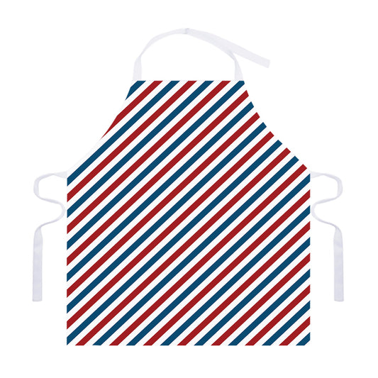 USA Patriotic Striped Pattern Print Adjustable Apron