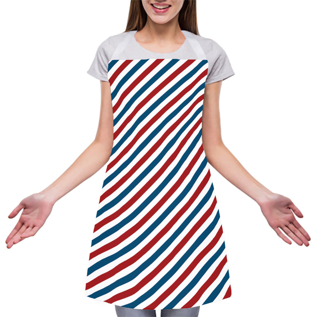 USA Patriotic Striped Pattern Print Adjustable Apron