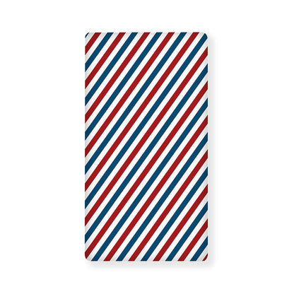 USA Patriotic Striped Pattern Print Baby Crib Sheet