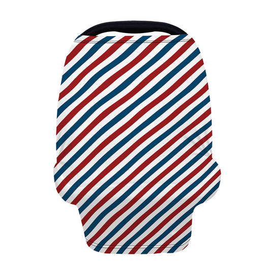 USA Patriotic Striped Pattern Print Baby Seat Cover