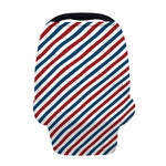 USA Patriotic Striped Pattern Print Baby Seat Cover