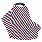 USA Patriotic Striped Pattern Print Baby Seat Cover
