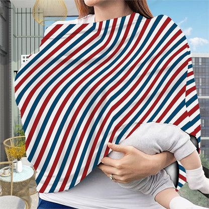 USA Patriotic Striped Pattern Print Baby Seat Cover
