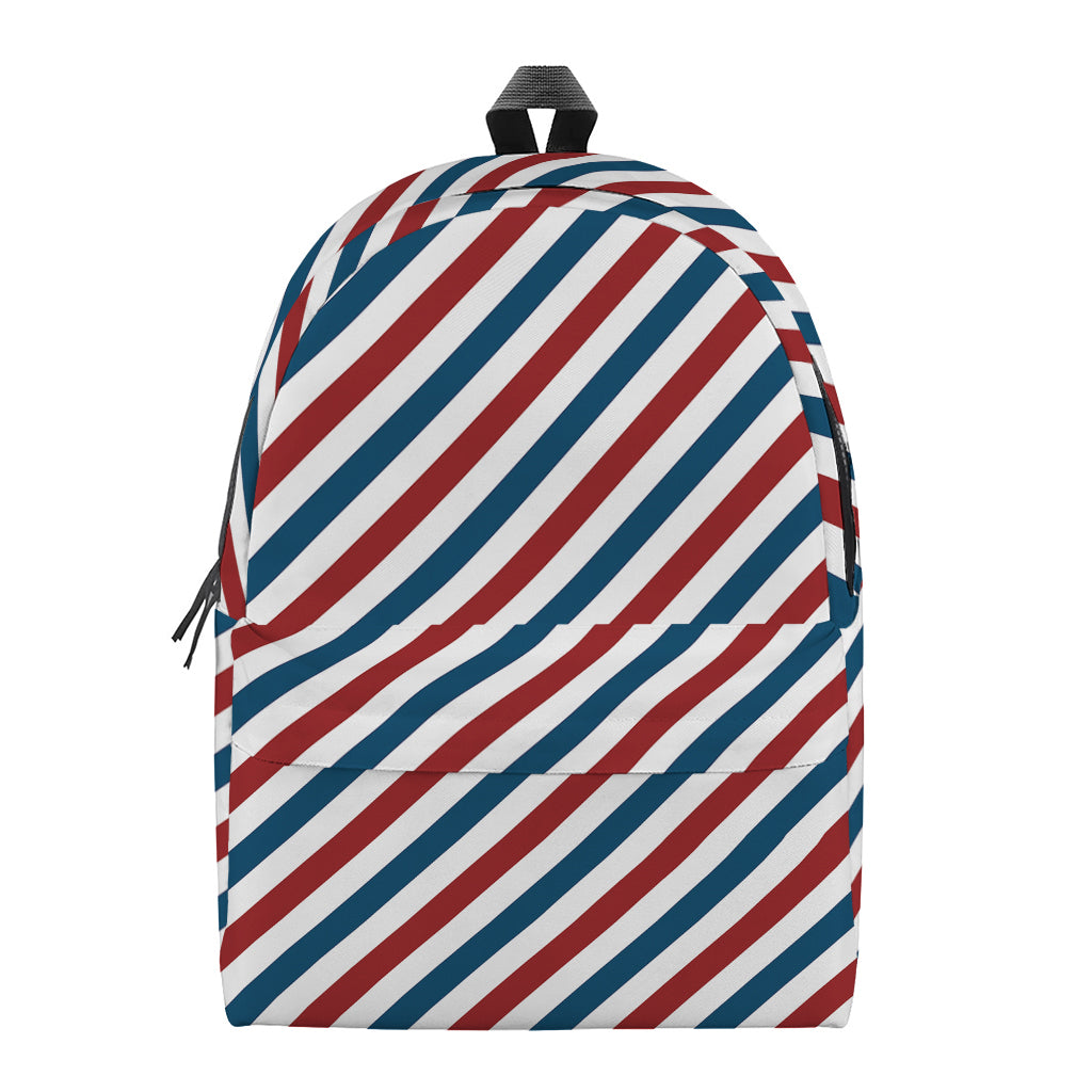 USA Patriotic Striped Pattern Print Backpack
