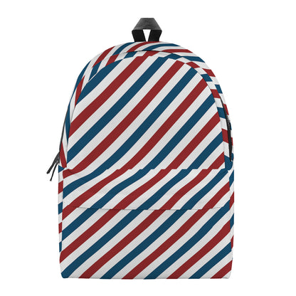 USA Patriotic Striped Pattern Print Backpack