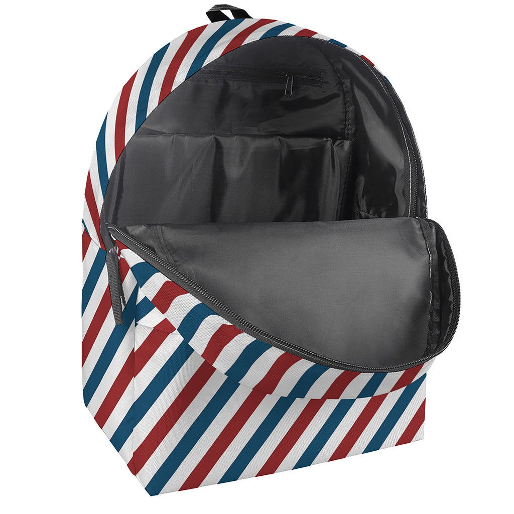 USA Patriotic Striped Pattern Print Backpack