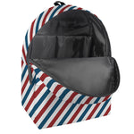 USA Patriotic Striped Pattern Print Backpack