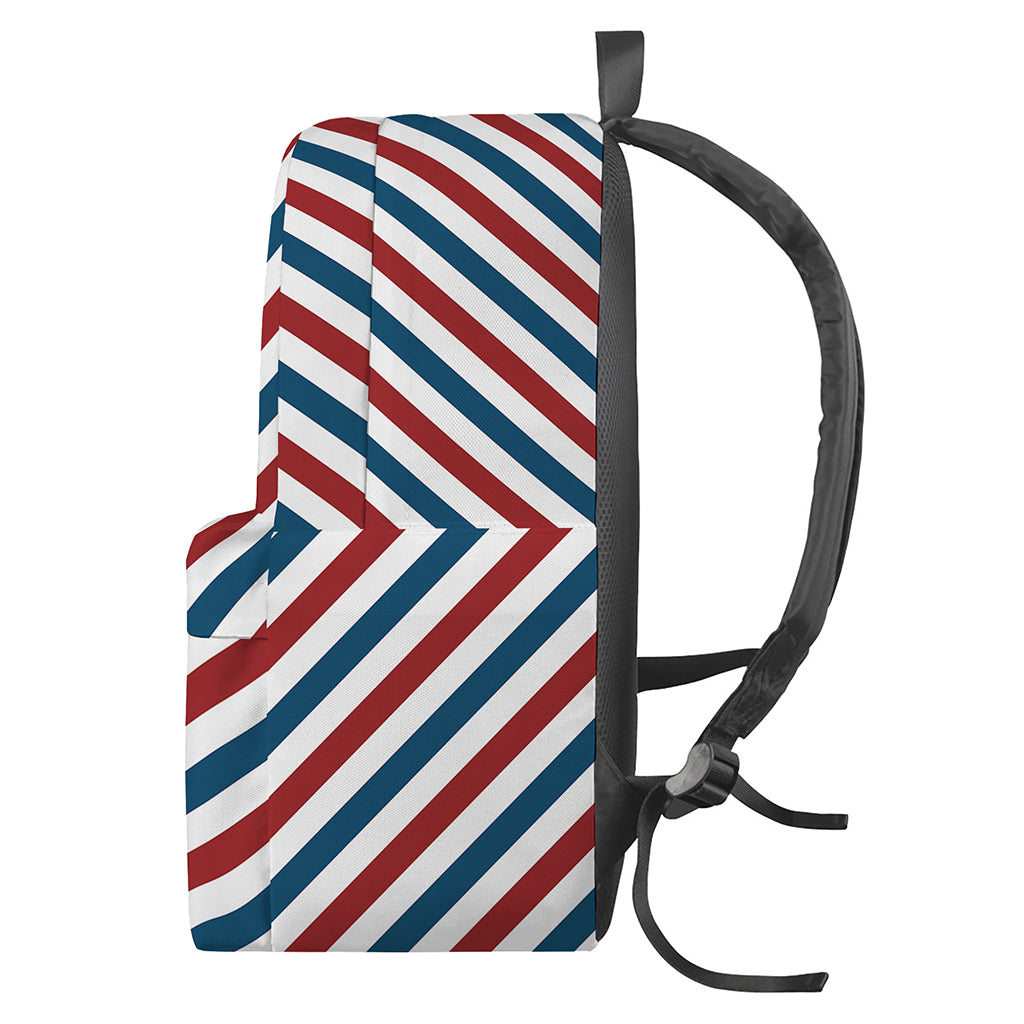 USA Patriotic Striped Pattern Print Backpack