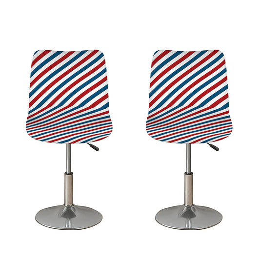 USA Patriotic Striped Pattern Print Bar Stool Covers