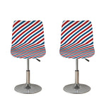 USA Patriotic Striped Pattern Print Bar Stool Covers