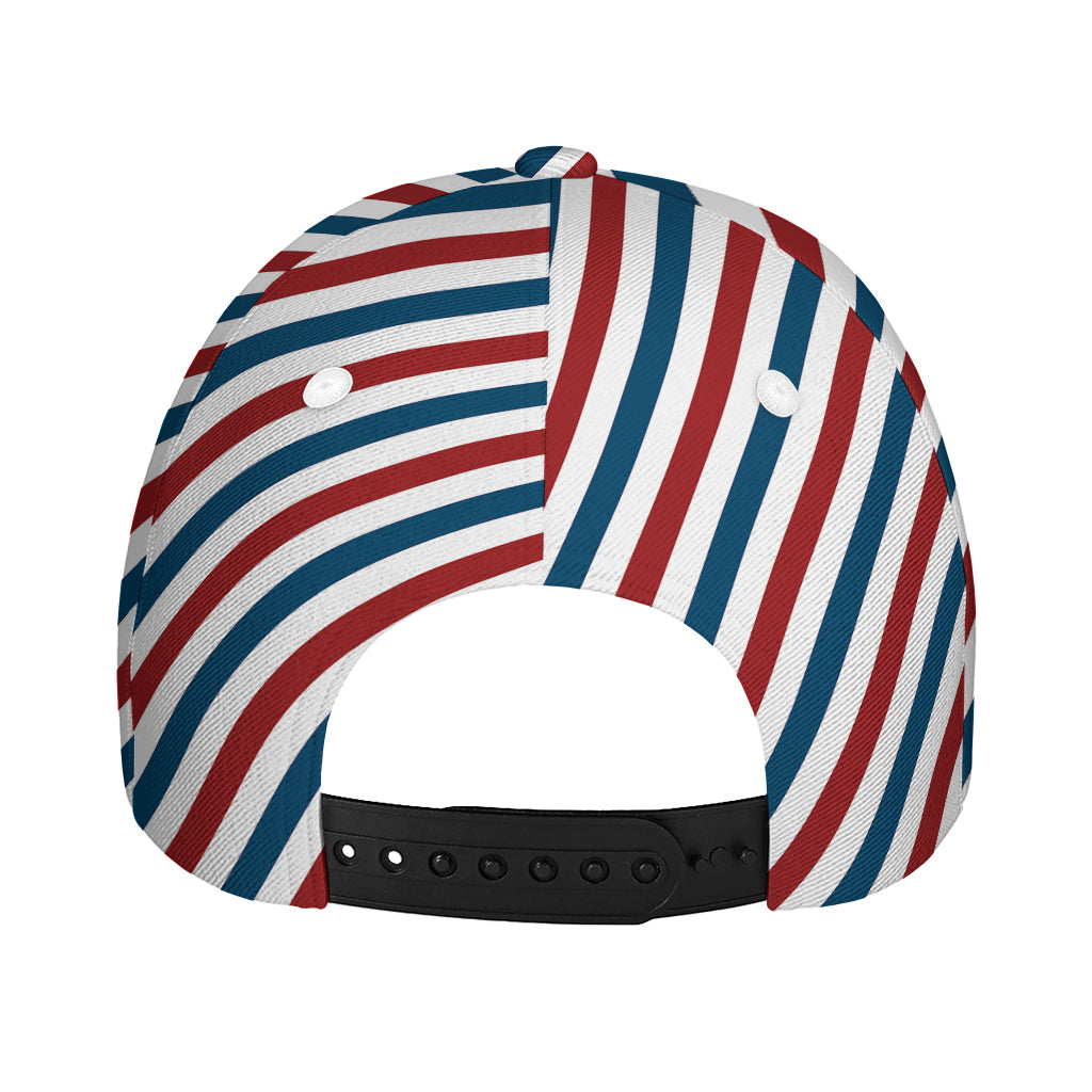 USA Patriotic Striped Pattern Print Baseball Cap