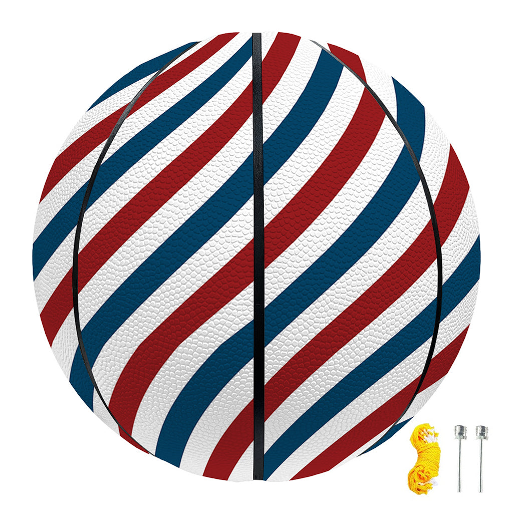 USA Patriotic Striped Pattern Print Basketball