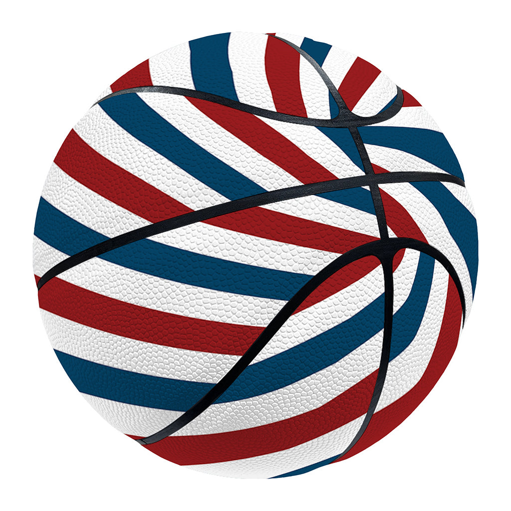 USA Patriotic Striped Pattern Print Basketball