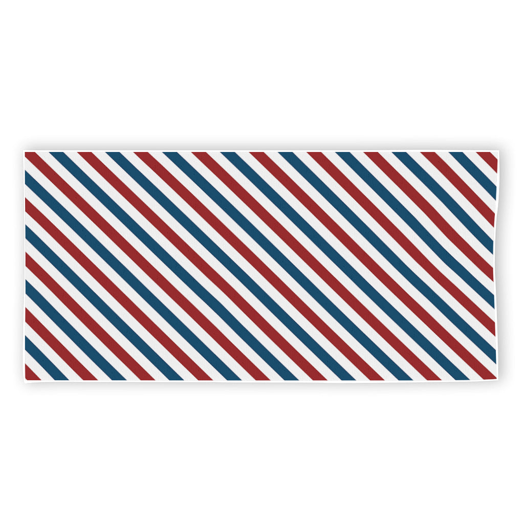 USA Patriotic Striped Pattern Print Beach Towel