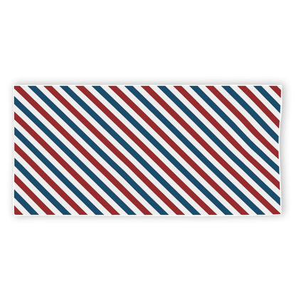 USA Patriotic Striped Pattern Print Beach Towel
