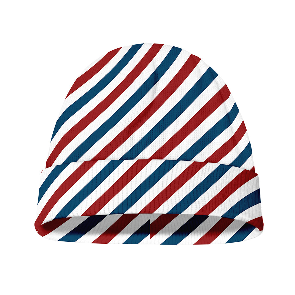 USA Patriotic Striped Pattern Print Beanie