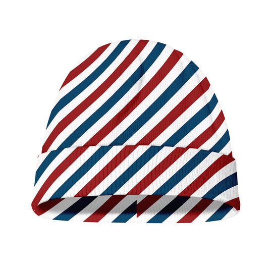 USA Patriotic Striped Pattern Print Beanie