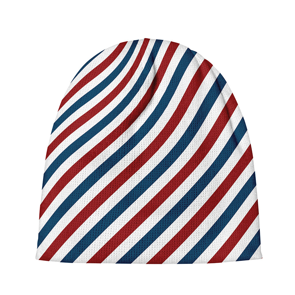 USA Patriotic Striped Pattern Print Beanie