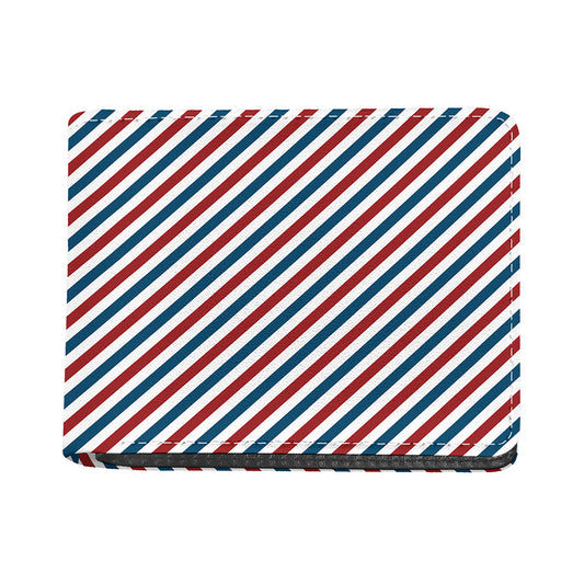 USA Patriotic Striped Pattern Print Bifold Wallet