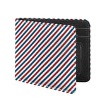 USA Patriotic Striped Pattern Print Bifold Wallet