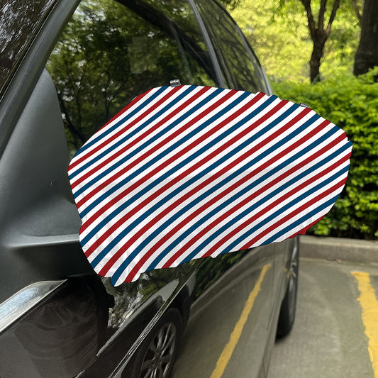 USA Patriotic Striped Pattern Print Car Side Mirror Covers