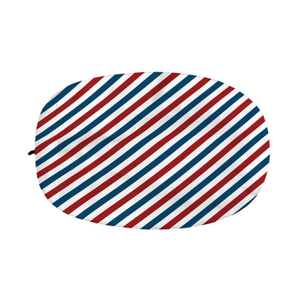 USA Patriotic Striped Pattern Print Car Side Mirror Covers