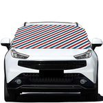 USA Patriotic Striped Pattern Print Car Windshield Snow Cover