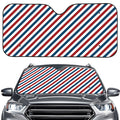 USA Patriotic Striped Pattern Print Car Windshield Sun Shade