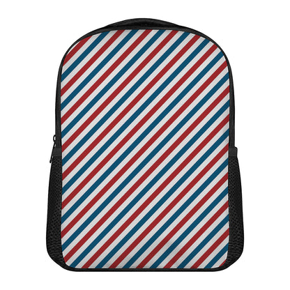 USA Patriotic Striped Pattern Print Casual Backpack