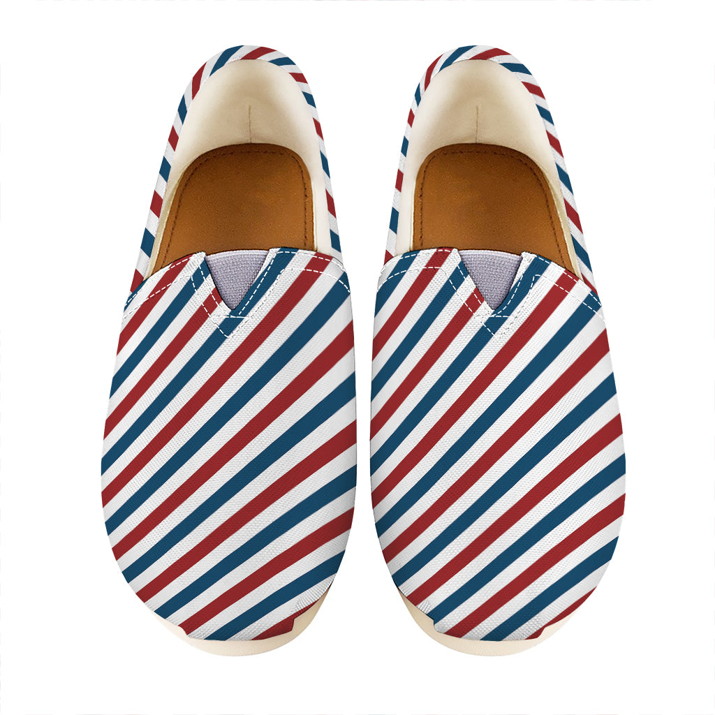 USA Patriotic Striped Pattern Print Casual Shoes