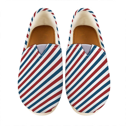 USA Patriotic Striped Pattern Print Casual Shoes