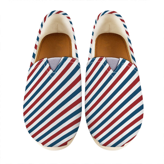 USA Patriotic Striped Pattern Print Casual Shoes