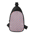 USA Patriotic Striped Pattern Print Sling Bag