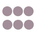 USA Patriotic Striped Pattern Print Coaster Set