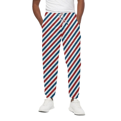 USA Patriotic Striped Pattern Print Cotton Pants